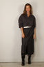 RÓHE - Rok - Boxer Detailed Skirt - Dark Grey Melange