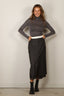 RÓHE - Rok - Boxer Detailed Skirt - Dark Grey Melange