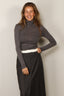RÓHE - Top - Fine Merino Turtleneck - Mid Grey Melange