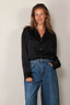 Forte_Forte - Jacket - "The Lotus" Fluid Jacquard Pajama Jacket - Notte