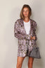 R13 - Short - Pj Short With Piping - Purple Floral