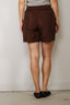 Ganni - Short - Printed Flyweight Nylon Boxer Shorts - Chicory Coffee