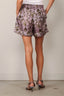 R13 - Short - Pj Short With Piping - Purple Floral