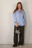Ralph Lauren - Blouse - Ls Rmsy St-Long Sleeve-Blouse - Blue White Multi
