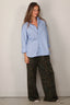 Ralph Lauren - Blouse - Ls Rmsy St-Long Sleeve-Blouse - Blue White Multi