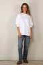 Tibi - Top - Perfectv T Unisex Double Layer Long Sleeve Tshirt - White