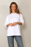 Tibi - Top - Perfectv T Unisex Double Layer Long Sleeve Tshirt - White