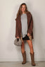 R13 - Jacket - Oversized Hooded Jacket - Khaki Red Check