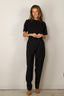 RÓHE - Broek - Daria Single Pleat Straight Leg Trousers - Navy