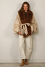 Rotate - Jas - Faux Fur Collar Jacket - Cement