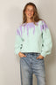 SAGE AND IVY - Sweater - Sigrid - Mint / Lila
