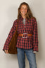 RÓHE - Blouse - Oxford Button Down Check Shirt - Navy / Red Check