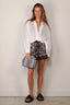 Nili Lotan - Short - Frances - Brown / Ivory Bandana Print