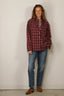 RÓHE - Blouse - Oxford Button Down Check Shirt - Navy / Red Check