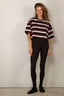 BYLOTTE Studios - T-Shirt - Olsen Tee - Bordeaux / White / Navy