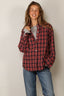 RÓHE - Blouse - Oxford Button Down Check Shirt - Navy / Red Check