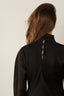 RÓHE - Top - Satin Waisted Top - Black