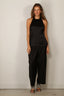 RÓHE - Top - Satin Open Back Halter Top - Black