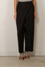 RÓHE - Broek - Eva High Waist Turn Up Trousers - Black Stripe