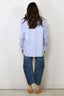 Tibi - Blouse - Striped Shirting Easy Tuxedo Shirt - Blue Multi