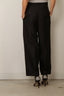 RÓHE - Broek - Eva High Waist Turn Up Trousers - Black Stripe
