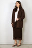 Rotate - Blazer - Oversize Suede - Chocolate Brown