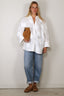 Rotate - Blouse - Flower Oversized Shirt - Bright White