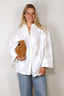 Rotate - Blouse - Flower Oversized Shirt - Bright White
