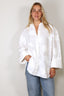Rotate - Blouse - Flower Oversized Shirt - Bright White