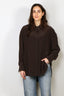 Joseph - Blouse - Camilia Blouse Satin Twill - Cocoa
