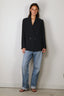Vince - Blazer - Crepe Double Breasted Blazer - Navy