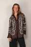 Nili Lotan - Blouse - Alfie - Brown / Ivory Bandana Print