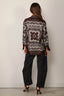 Nili Lotan - Blouse - Alfie - Brown / Ivory Bandana Print