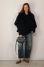 Tibi - Sweater - Cardigan Stitch V-Neck  Easy Pullover - Dark Navy
