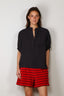 SoSue - Blouse - Cowboy Button Linen - Navy