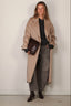 Tibi - Sweater - Cardigan Stitch V-Neck  Easy Pullover - Dark Heather Grey