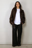Tibi - Jacket - Leather Moto Bomber - Brown