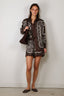 Nili Lotan - Blouse - Alfie - Brown / Ivory Bandana Print