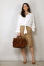 Denimist - Blouse - L/S Front Tie Shirt - White