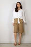 Denimist - Blouse - L/S Front Tie Shirt - White