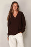 Tibi - Trui - Cardigan Stitch V Neck - Brown