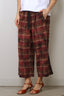 R13 - Broek - Cropped Wide Leg Utility Pant - Purple Plaid