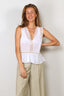 Forte_Forte - Top - Co/Se Voile And Lace Top - Crystal