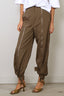 Tibi - Broek - Nylon Zipper Trouser - Dark Taupe