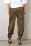 Tibi - Broek - Nylon Zipper Trouser - Dark Taupe