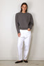 RÓHE - Sweater - Statement Shoulder Crewneck - Mid Grey Melange