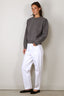 RÓHE - Sweater - Statement Shoulder Crewneck - Mid Grey Melange