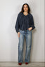 Forte_Forte - Blouse - Indigo Tweed Bohemian Shirt - Indaco