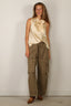 Forte_Forte - Top - Silk Satin LavalliSre Top - Ivory