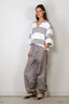 Johny - Top - Louise - Grey / White